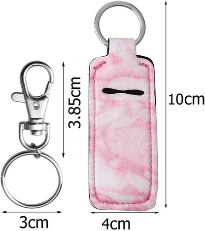 3 Pcs Chapsticks Holder Keychain for Lipstick, Stocking Stuffers for Teen Girls Women Small Christmas Gifts