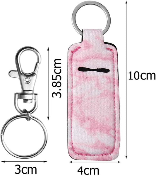 3 Pcs Chapsticks Holder Keychain for Lipstick, Stocking Stuffers for Teen Girls Women Small Christmas Gifts