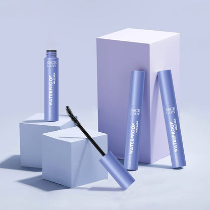 Black Mascara, Waterproof Volume Lengthening Eyelashes Mascara, Long Wearing Natural-Looking Smudge-Proof No Clumping Eye Makeup